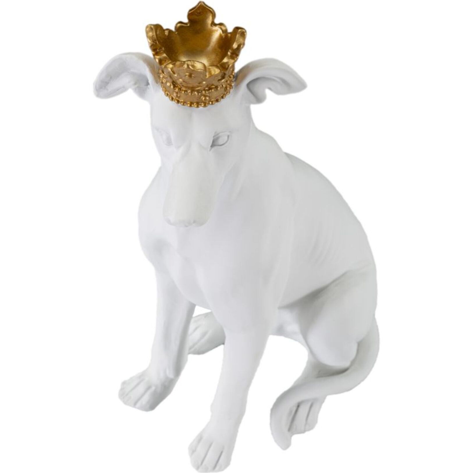 CANE C/CORONA BIANCO CM 20X12,5X33