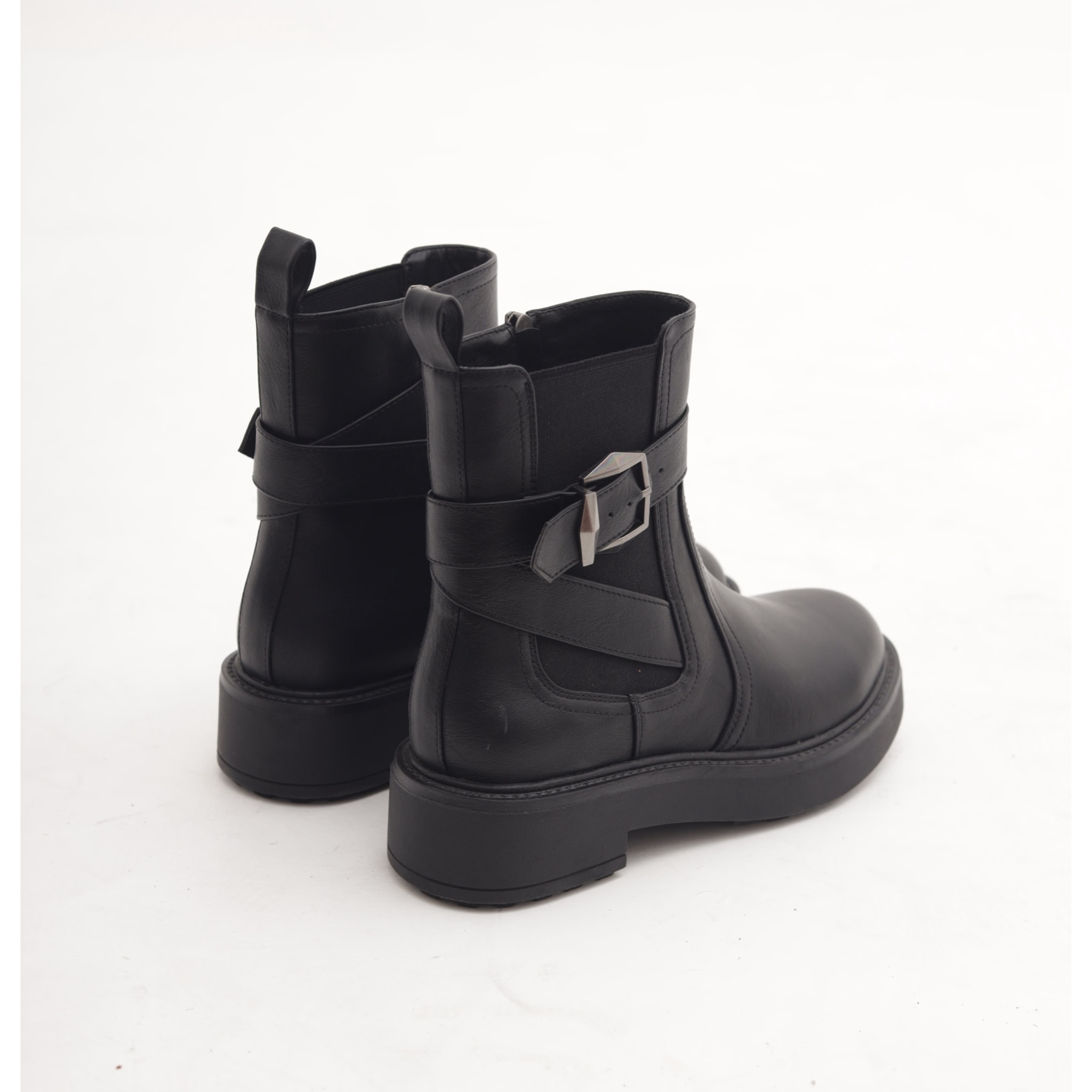 STIVALETTO ELASTICO E ZIP NERO