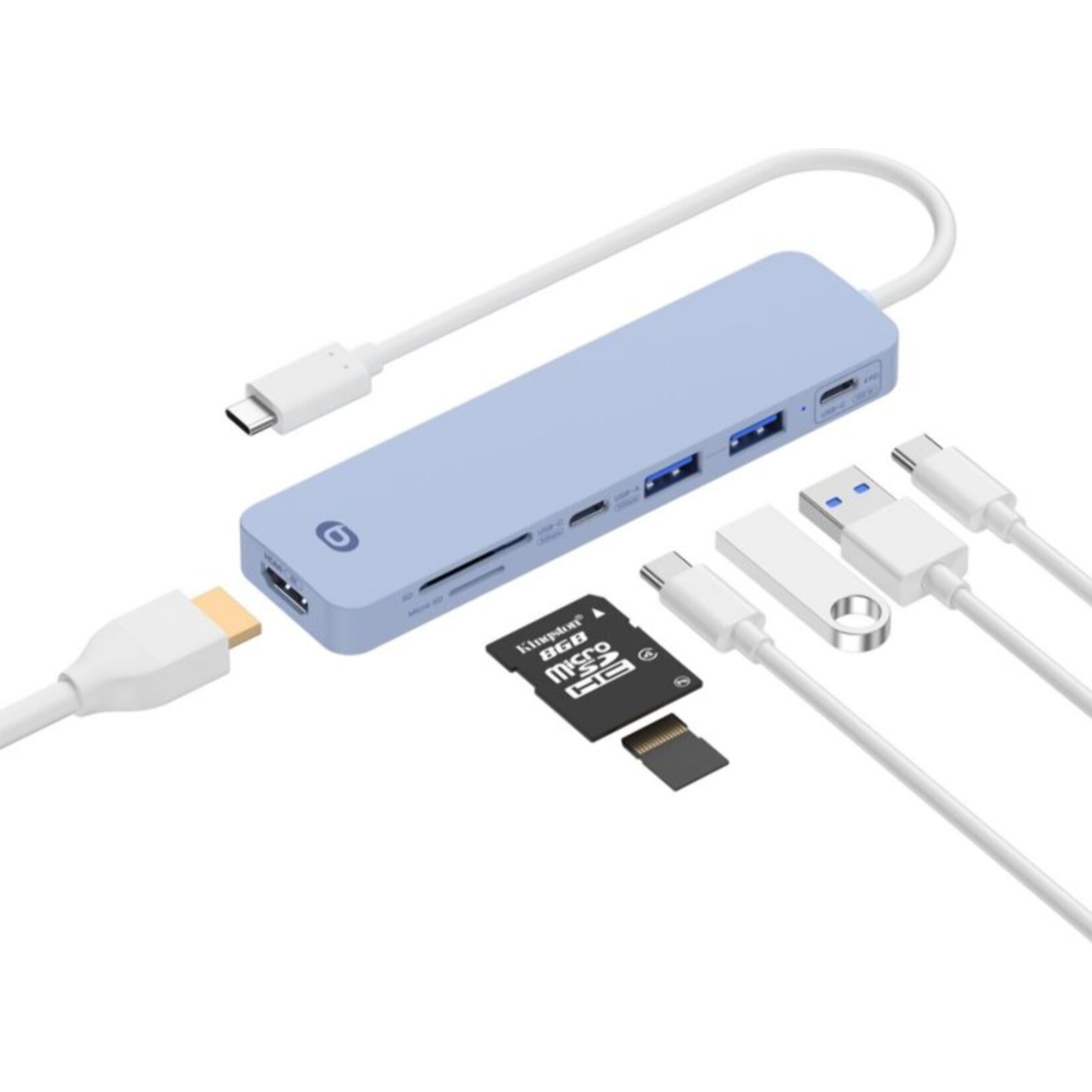 Hub USB C ESSENTIELB 4 en 1 USB C Violet - Vr