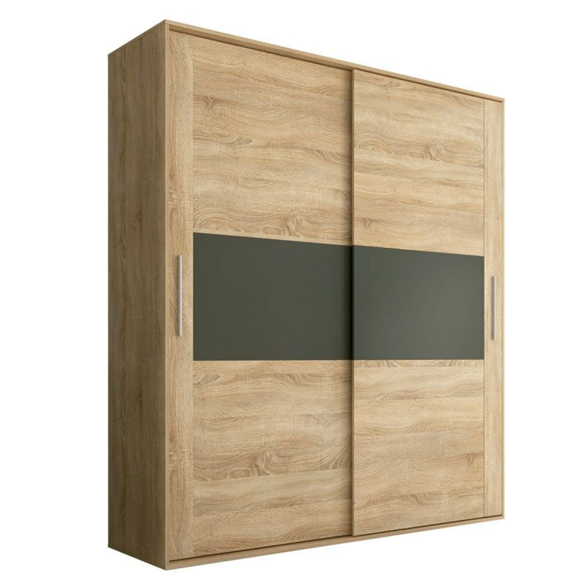 Armario de puertas correderas y gran capacidad en cambria y grafito 180x207,6 cm Uniq Cambria - Grafito