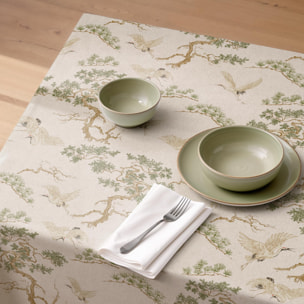 Nappe imprimée anti-taches VERT GARZA