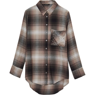 Camicia oversize a quadri