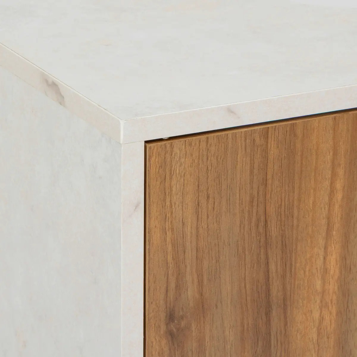 Meuble sous-lavabo Come 2 portes bois et effet marbre