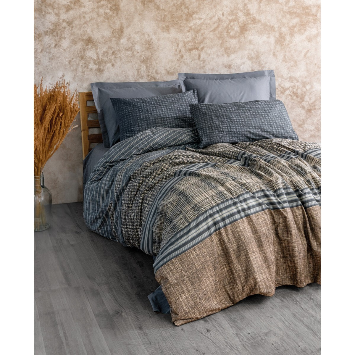 Parure housse de couette et taie(s) d'oreiller coton imprimé