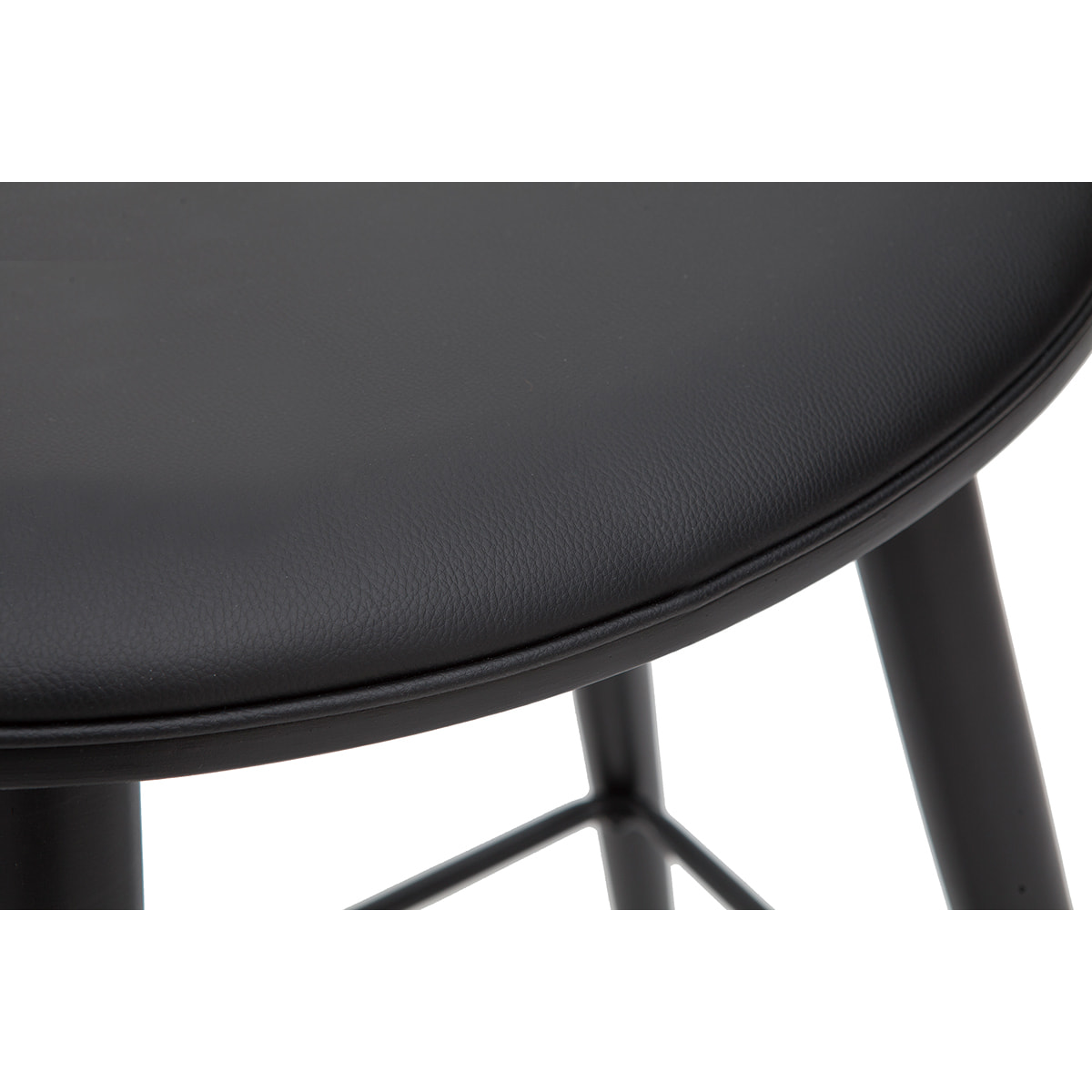 Tabourets de bar design noirs H65 cm (lot de 2) MEADOW