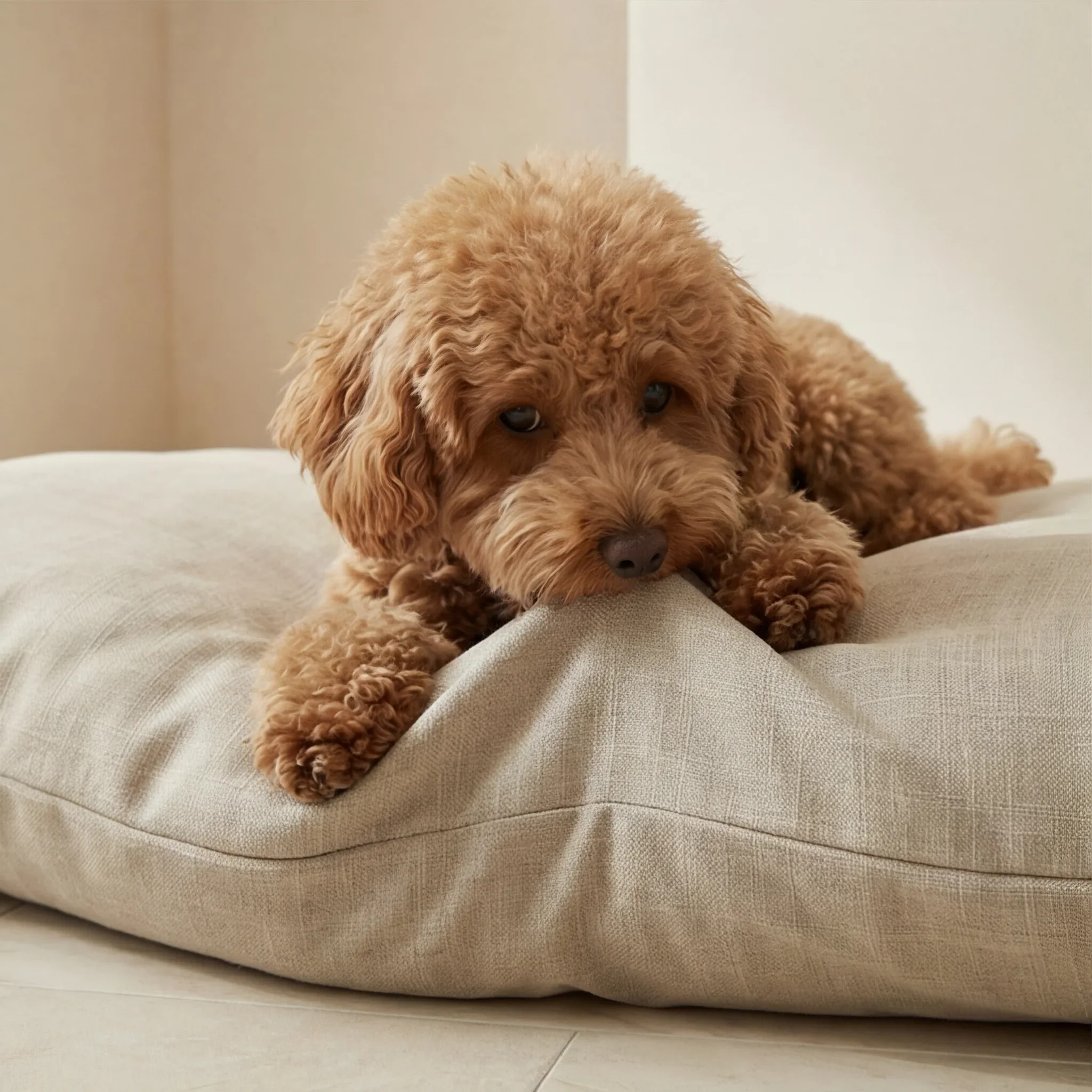 Housse antitaches pour lit pour animal Beige Moyen