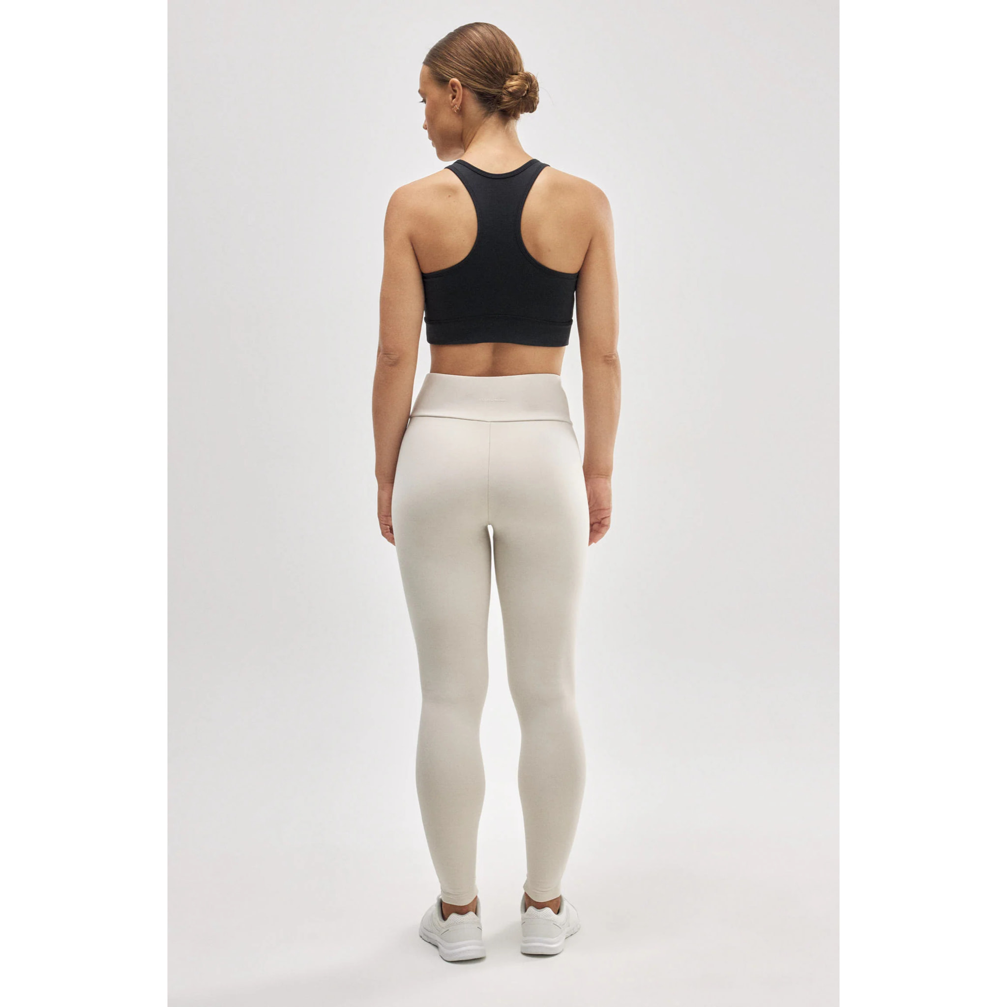 Leggings termici con interno in pile avorio