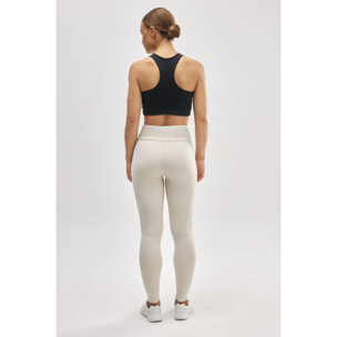 Leggings termici con interno in pile avorio
