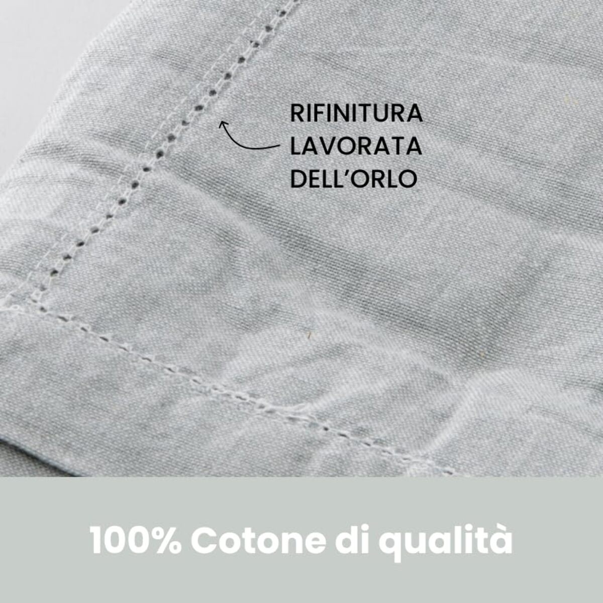 Intrecci – Set 6 tovaglioli in puro cotone 40x40 cm