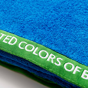 Toalla de playa velour azul benetton