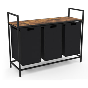 Panier à linge Elize 3 compartiments