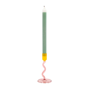 Bougeoir en verre Vivid