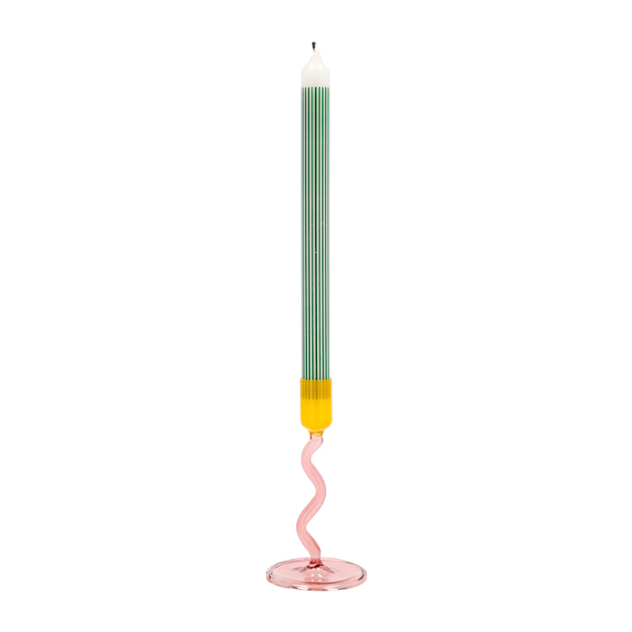 Bougeoir en verre Vivid
