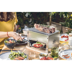 Braséro Bron Coucke Foyer 1 coté fermé pour utilisation extérieur (BBQ de table)