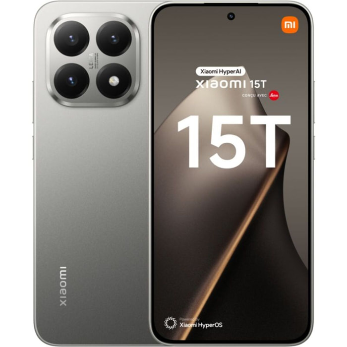 Smartphone XIAOMI 15T concu avec Leica 256Go Gris