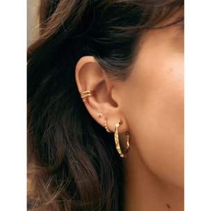 Orecchino Singolo Mini Paw Argento Placcato Oro