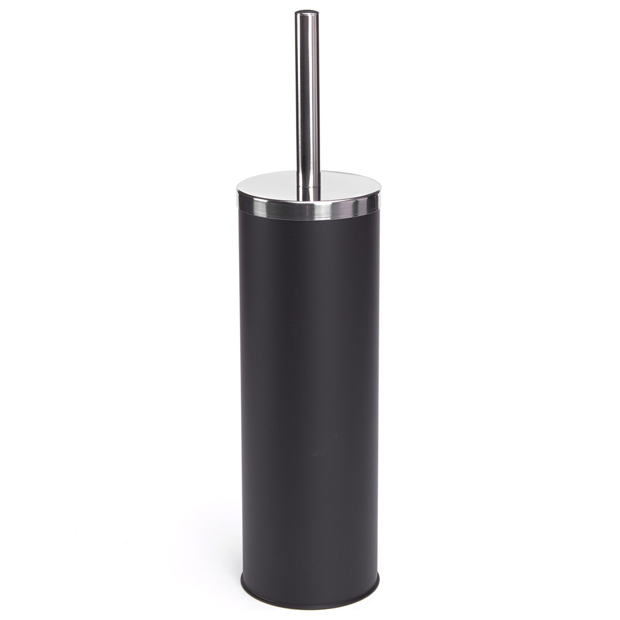 ESCOBILLA DE BAÑO METAL Y ACERO INOXIDABLE NEGRA