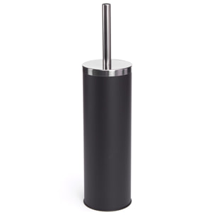 ESCOBILLA DE BAÑO METAL Y ACERO INOXIDABLE NEGRA
