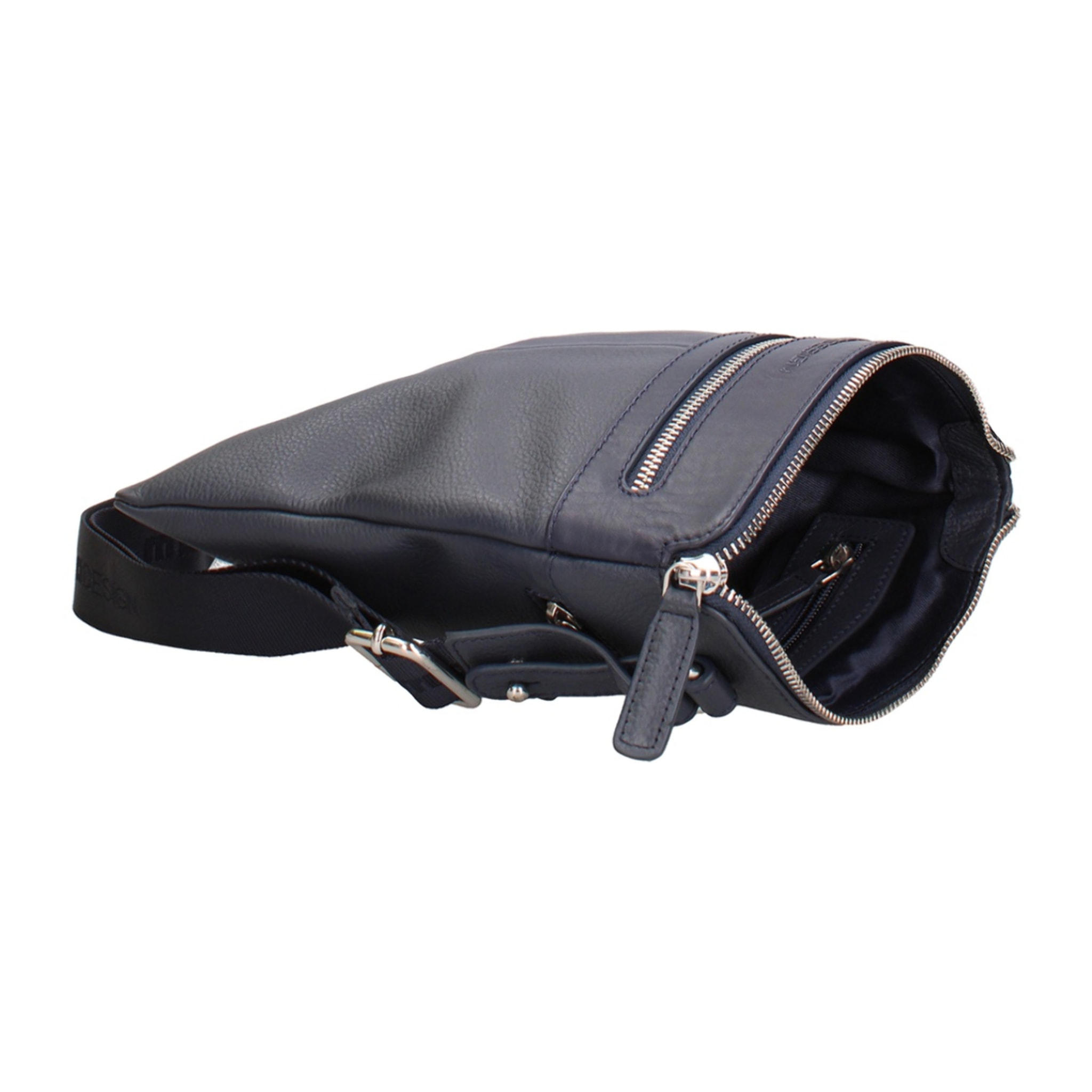 Borsa a tracolla da uomo Made in Italy - Modello Nerian - 100% pelle - 24.5 x 21.0 x 4.0 cm