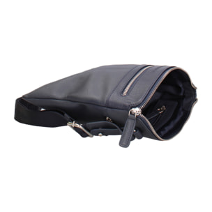 Borsa a tracolla da uomo Made in Italy - Modello Nerian - 100% pelle - 24.5 x 21.0 x 4.0 cm