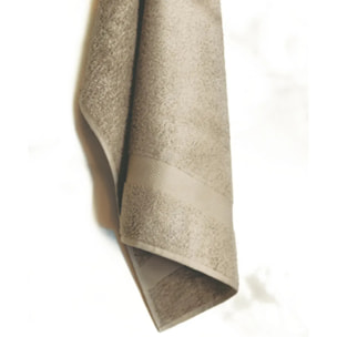 Set 3 asciugamano spugna cotone 100% Made in Italy. Ospite + Salvietta + Telo. Colore FANGO
