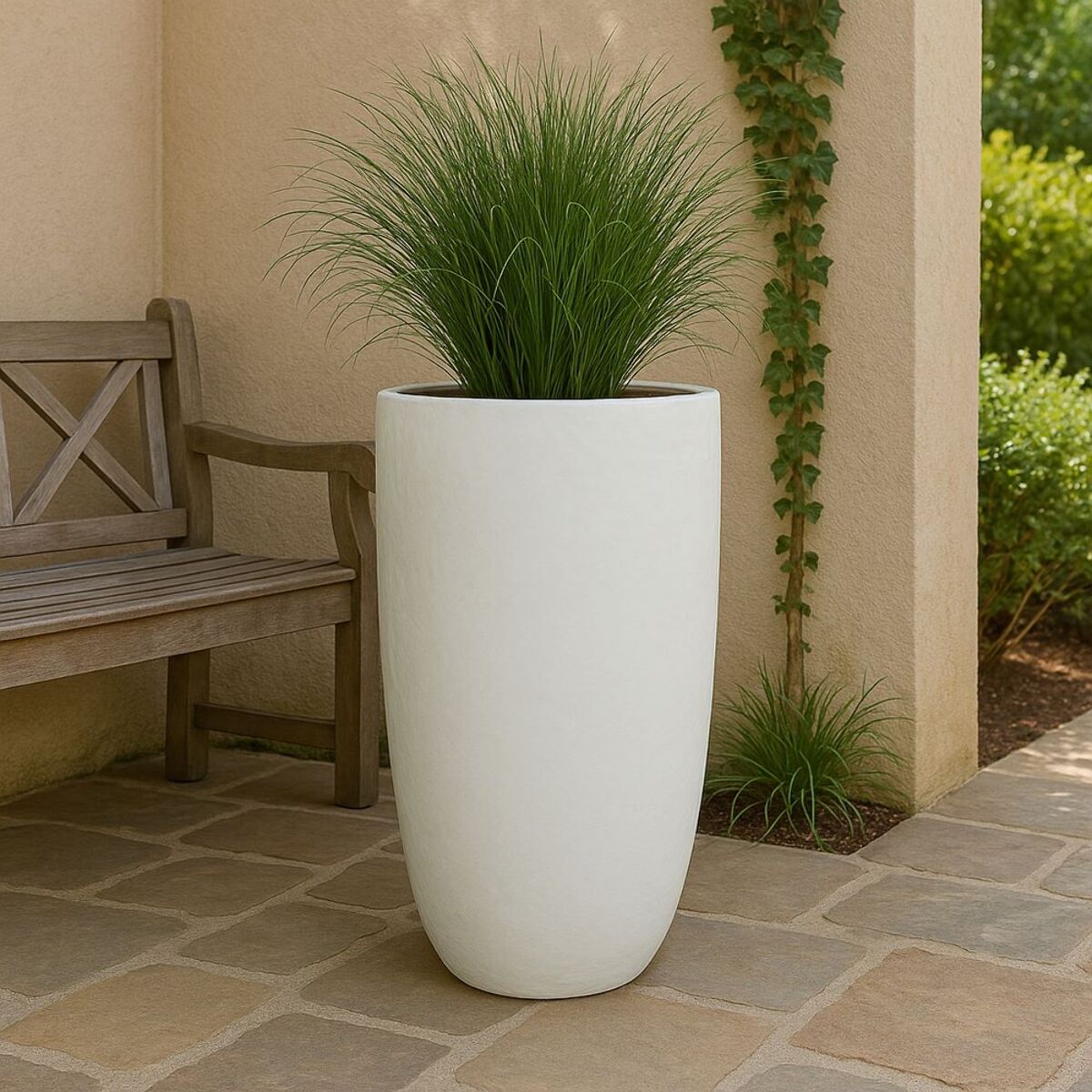 Vaso in ceramica smaltata bianco 60x100 cm - Real