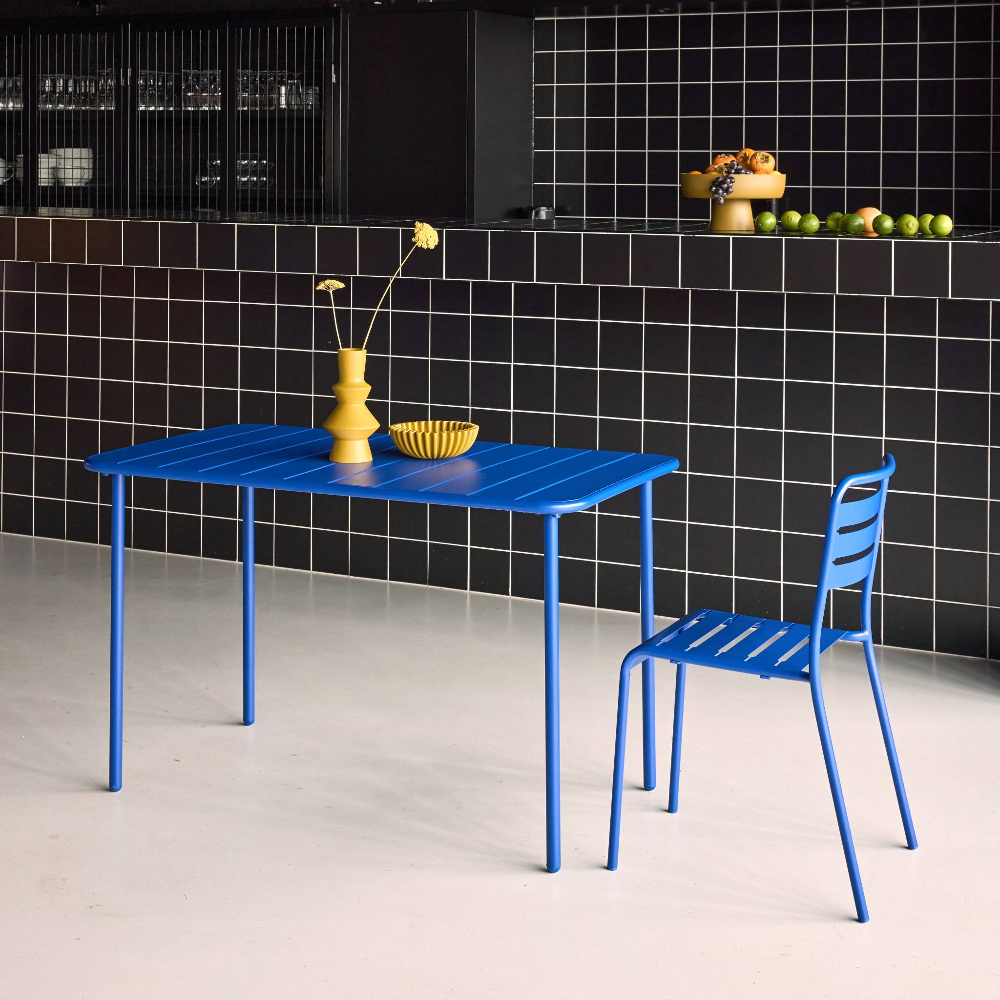 Table de jardin métal 4 places AMÉLIA