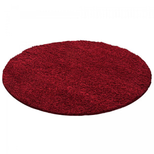 Tapis poils longs shaggy tissé motif uni ZASIVE
