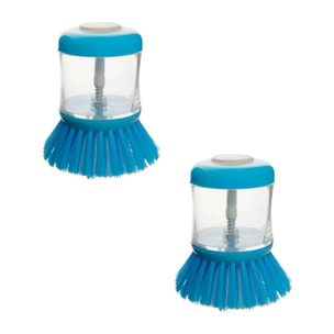 Ensemble de 2 Brosses à vaisselle avec réservoir pour liquide vaisselle Fackelmann Tecno