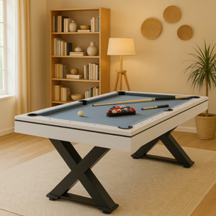 Table multi-jeux, ping-pong et billard en bois blanc ARIZONA