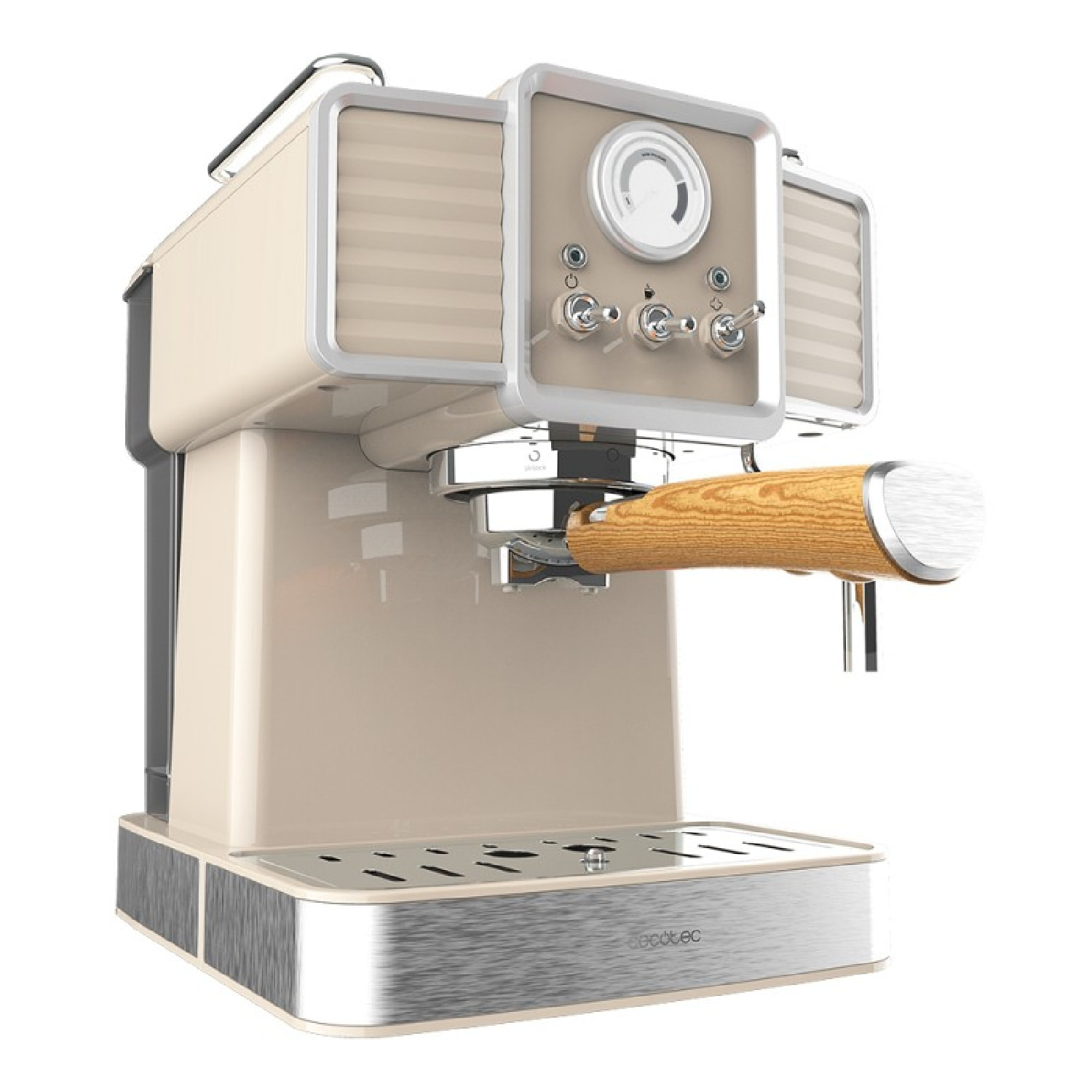 Cecotec Cafetera Express Power Espresso 20 Tradizionale Light Beige. 1350 W Espr