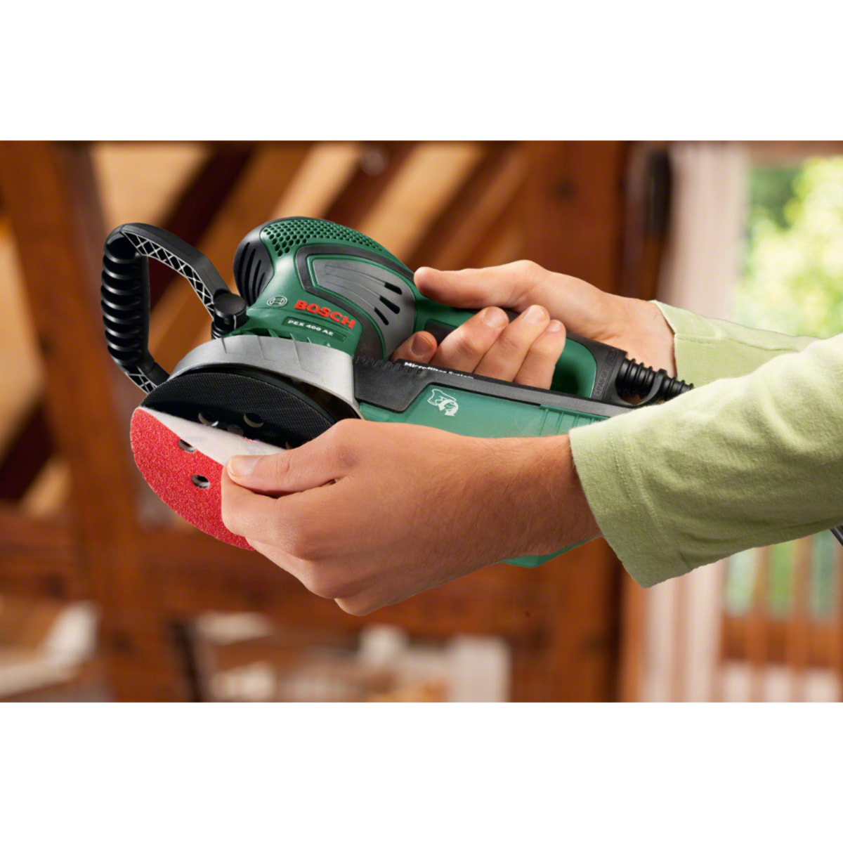Lijadora excéntrica BOSCH PEX 400 AE - 350W - en caja + accesorios - 06033A4000