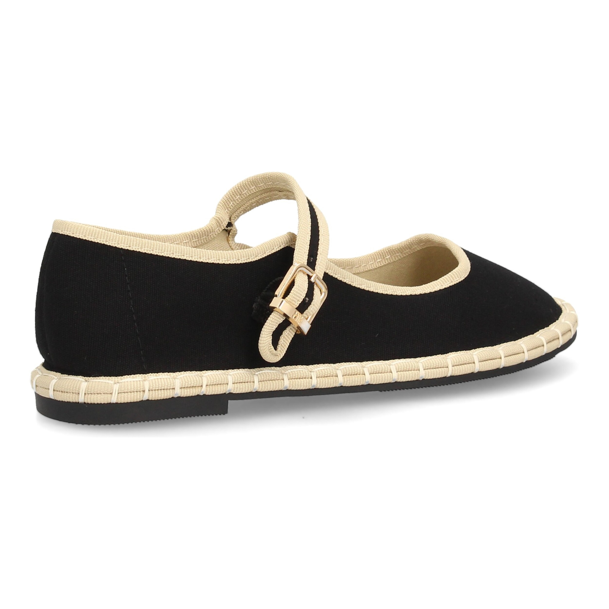 Merceditas de lona con ribete a contraste