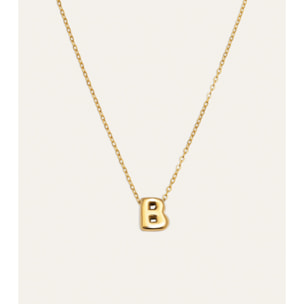 Collar Personalizado Hailey Letter Acero Baño Oro