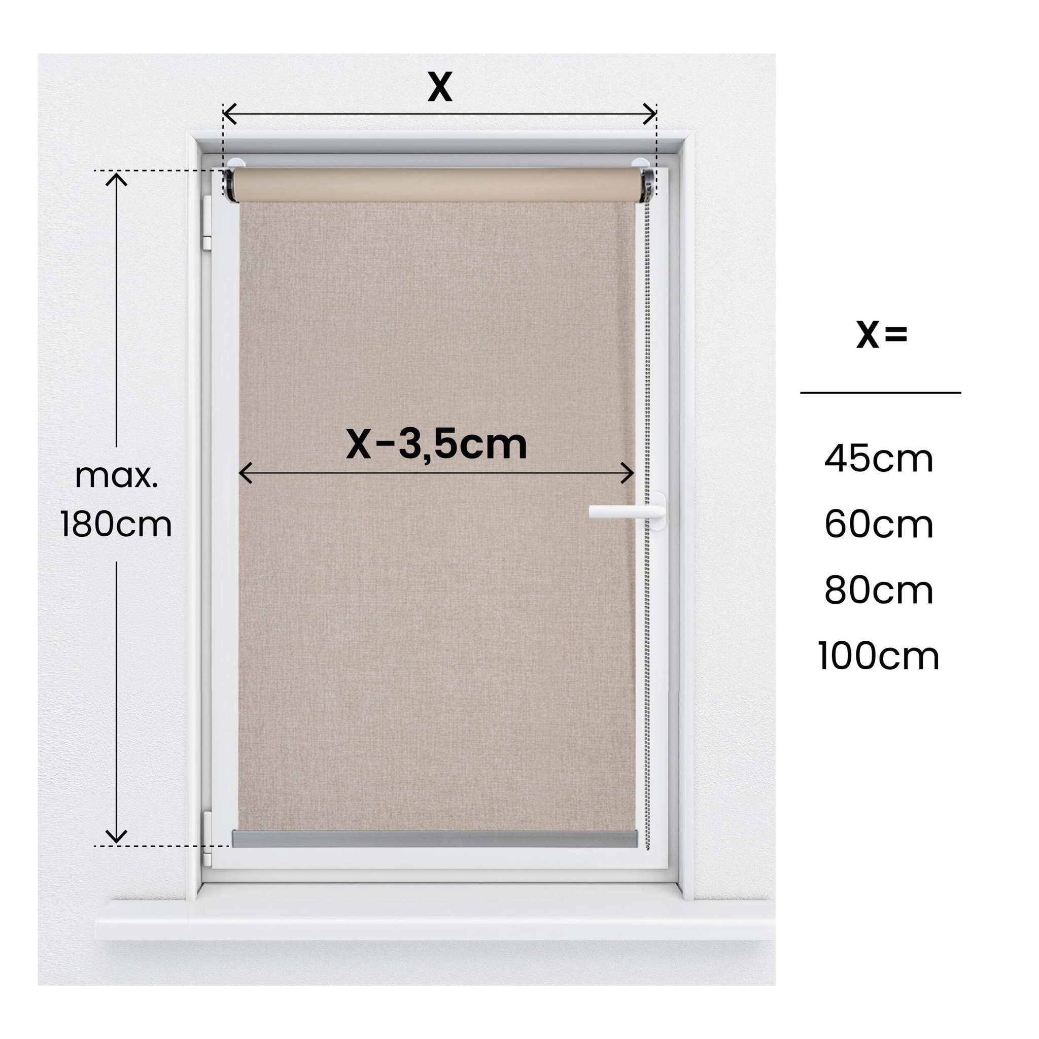Store Occultant DREAM sans perçage Texture Beige