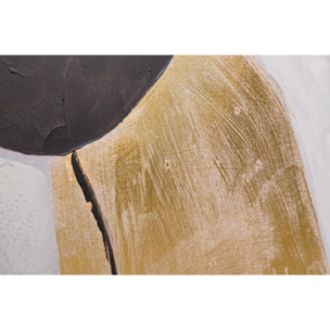 Cuadro Abstracto 80% Pintado A Mano 90x4x180 Cm