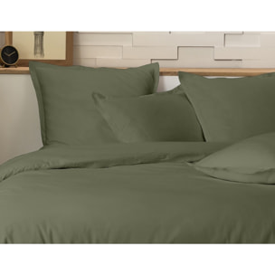 PARURE HOUSSE DE COUETTE 2 PERS 240x220 percale de Coton - PERCALE KAKI