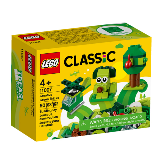 LEGO CLASSIC 11007 - SET MATTONCINI VERDI CREATIVI