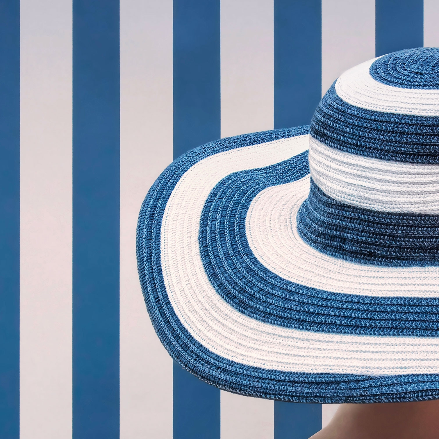 Tableau rayure azur Tableau alu Dibond