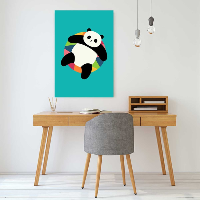 Tableau enfant pool party panda Toile imprimée