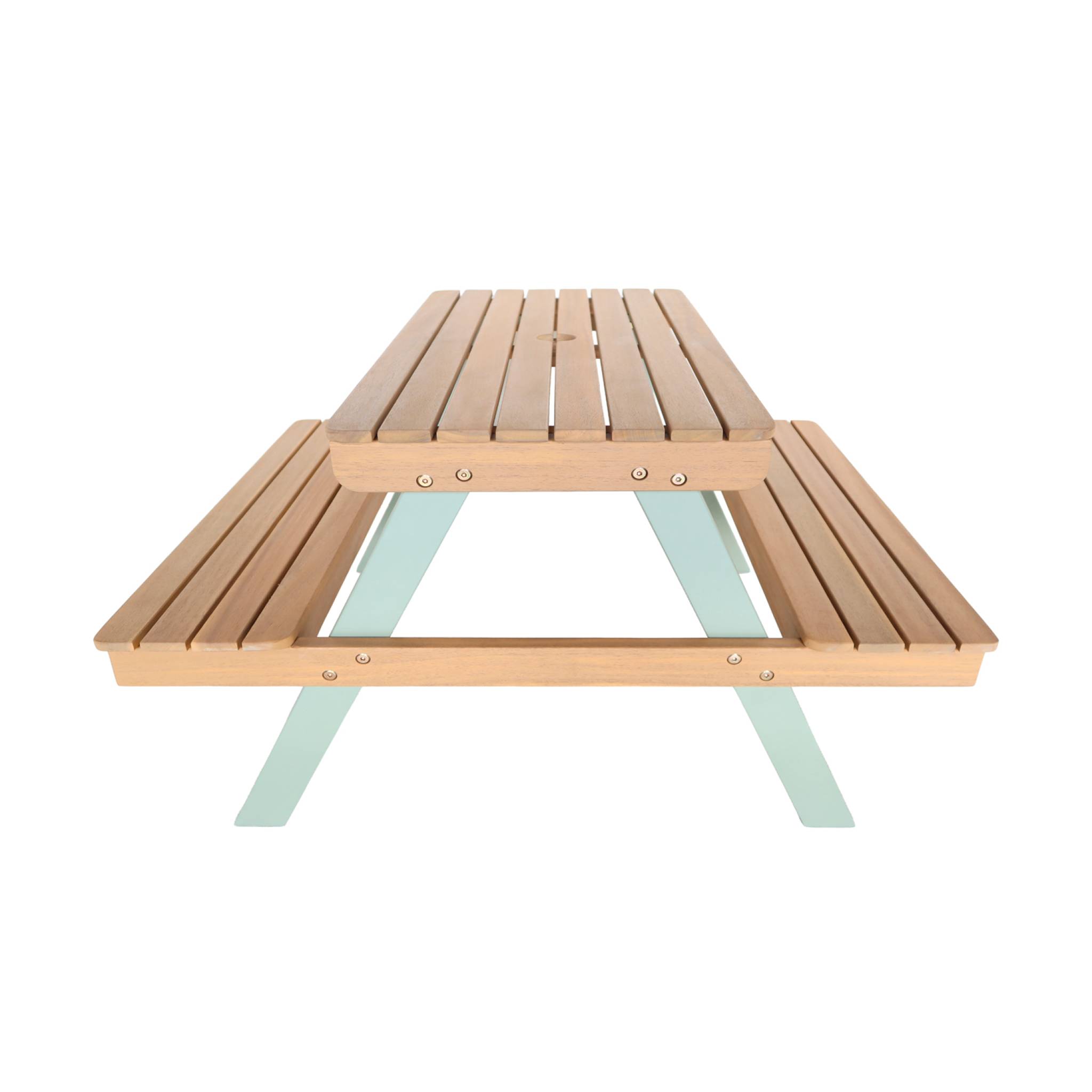 Table de pique-nique, salon de jardin enfant bois d'acacia 4 places CAROLINE