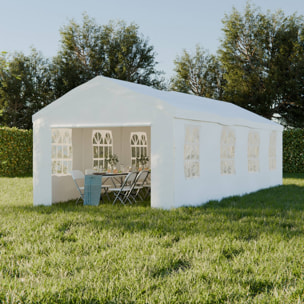 Tente de réception 4 x 8 m - Lutecia -  Blanc - tente de jardin idéale pour réception à utiliser comme pavillon. chapiteau ou tonnelle.