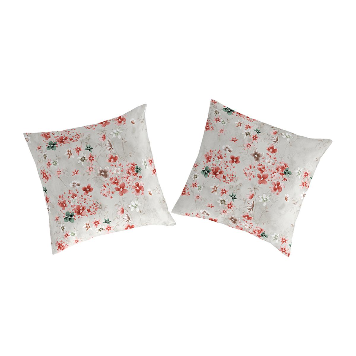 2 taies d'oreiller LINDSAY en coton percale