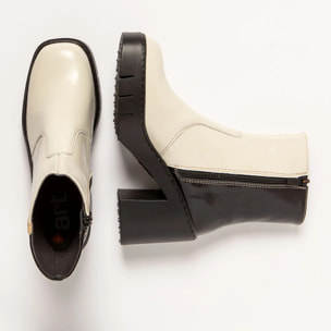 Botines con tacón 1974 NAPPA SHINNY CREAM-CHAMPAGNE/BERNA color Cream-champagne