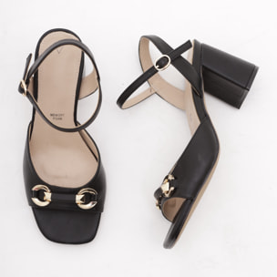 SANDALO MORSETTO CHOCOLA' NERO