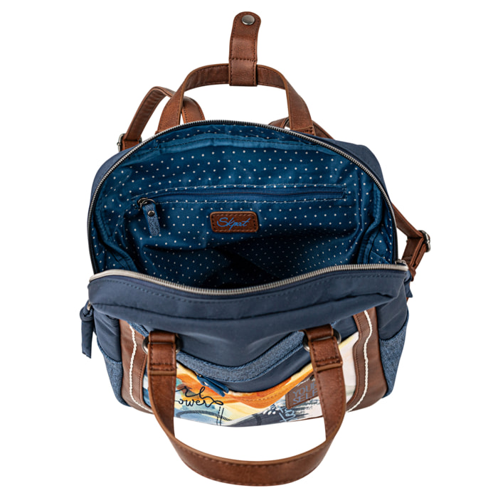 Bolso Mochila Mujer Skpat Sirmione Azul Marino