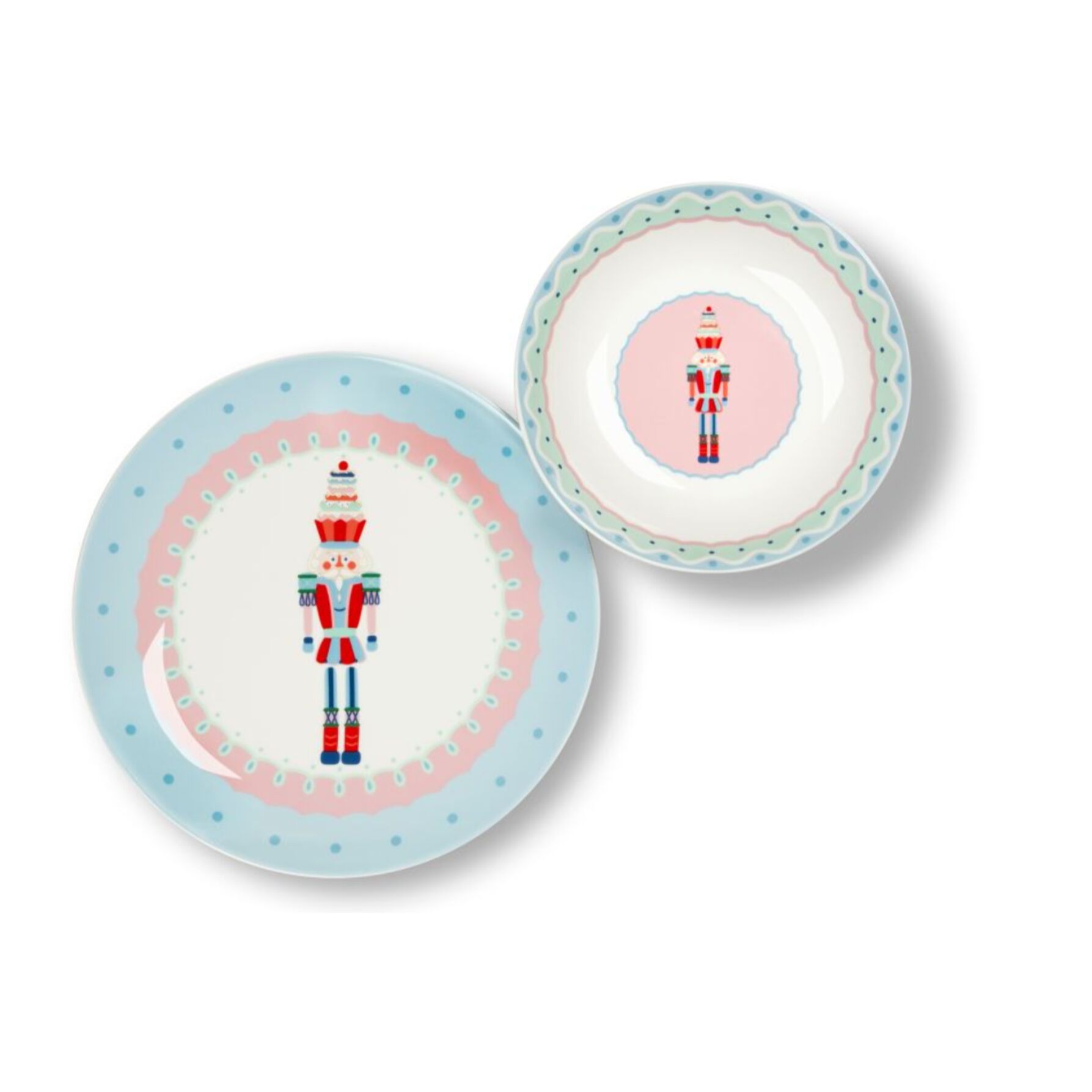 Service de table 12 pièces Excelsa - Xmas Sweet Pastels, porcelaine blanche