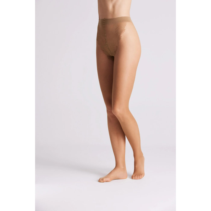 Collant senza cuciture color bronzo 20 denari