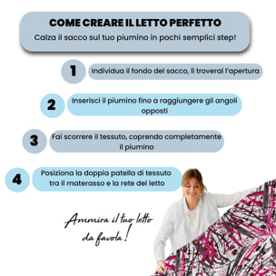 COPRIPIUMINO FASHION, 100% Microfibra, No Stiro - CRAZY