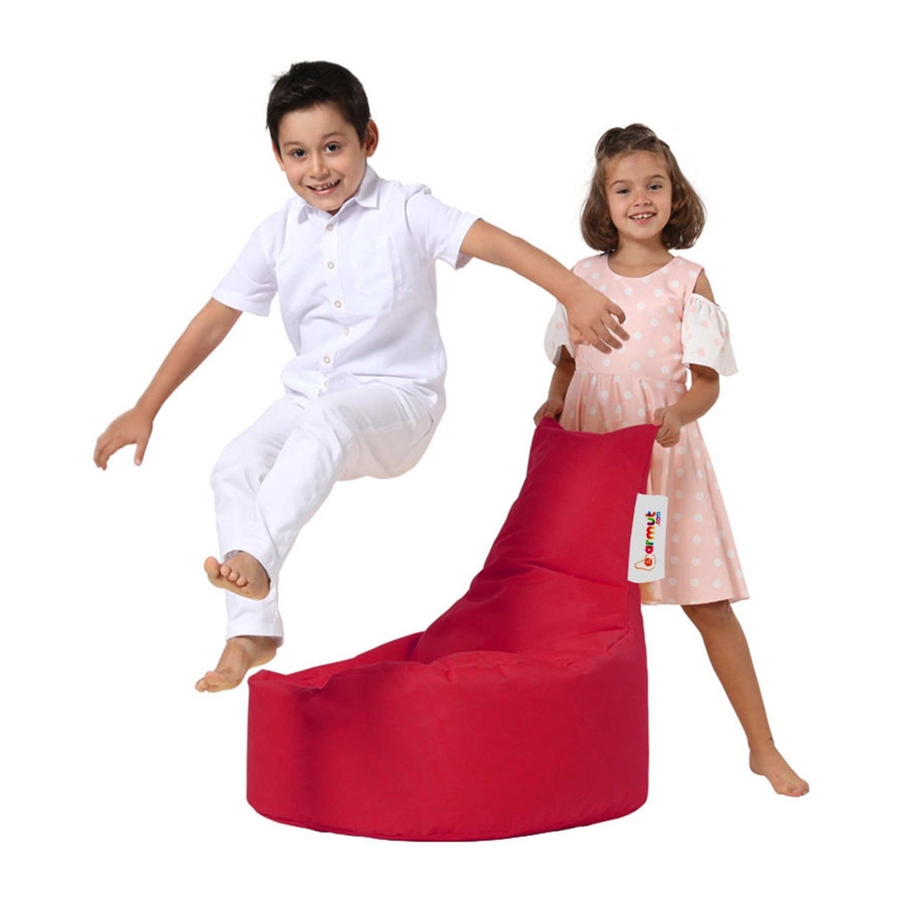 Sillón-puf rojo